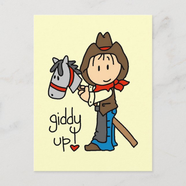 Carte Postale T-shirts et cadeaux Giddy Up Cowboy (Devant)