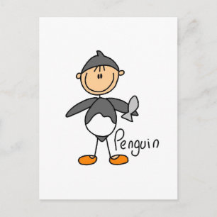 Carte Postale T-shirts et cadeaux habillés de manchots