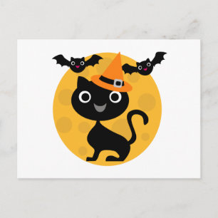 Carte Postale T-shirts et cadeaux Halloween Chats et chauves-sou