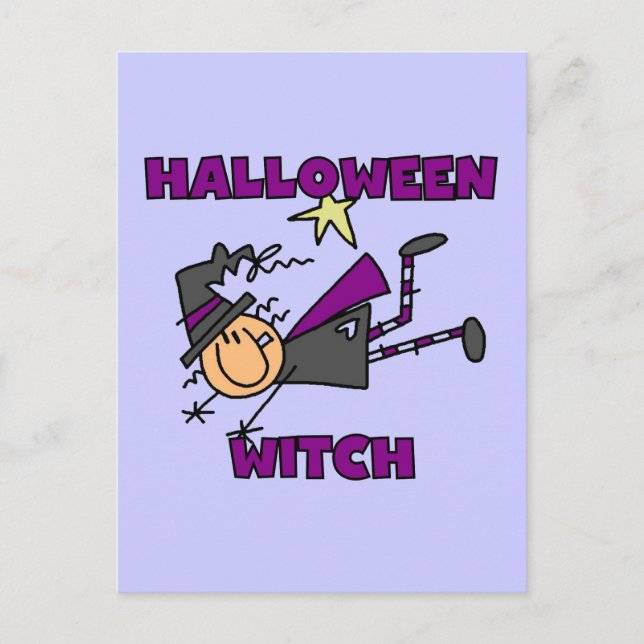 Carte Postale T-shirts et cadeaux Halloween Witch (Devant)