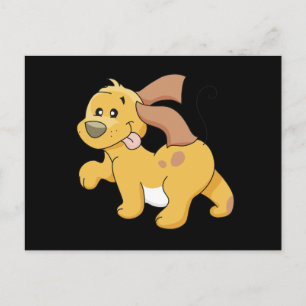 Carte Postale T-shirts et cadeaux heureux de chien de Brown