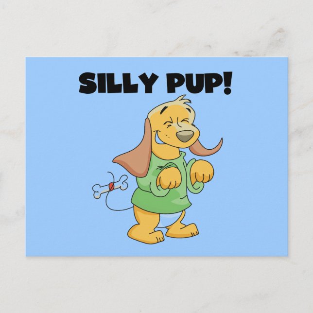 Carte Postale T-shirts et cadeaux idiots de chiot de chemise (Devant)