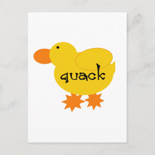Carte Postale T-shirts et cadeaux jaunes de charlatan de canard