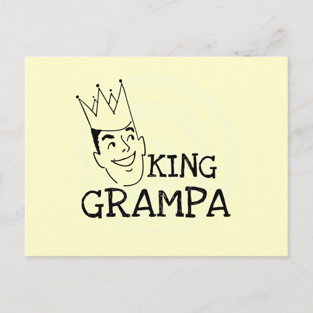 Carte Postale T-shirts et cadeaux King Grampa (Devant)
