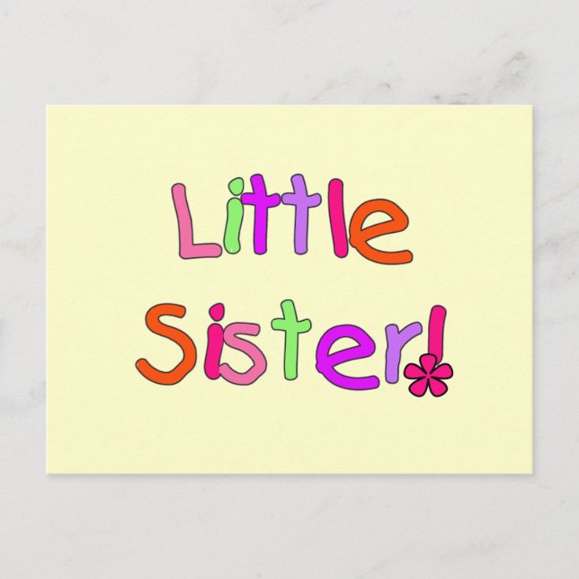 Carte Postale T-shirts et cadeaux Little Sister (Devant)
