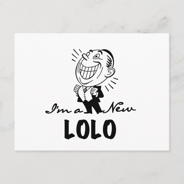 Carte Postale T-shirts et cadeaux Lolo neufs souriants (Devant)