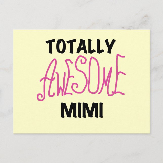Carte Postale T-shirts et cadeaux Mimi Pink totalement géniaux (Devant)