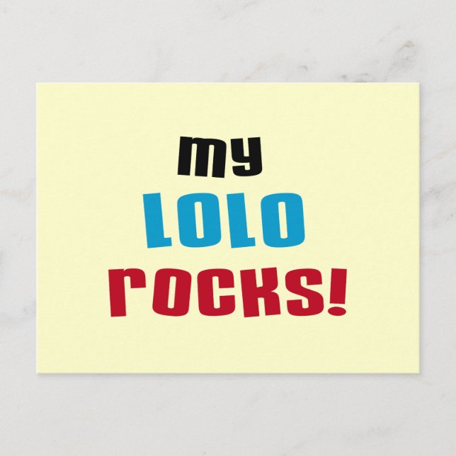 Carte Postale T-shirts et cadeaux My Lolo Rocks (Devant)
