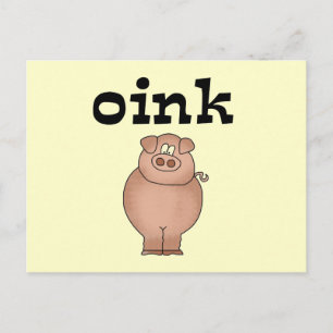 Carte Postale T-shirts et cadeaux Oink Pig