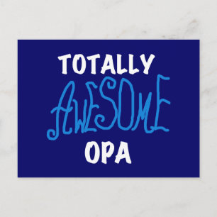 Carte Postale T-shirts et cadeaux Opa bleu absolument géniaux