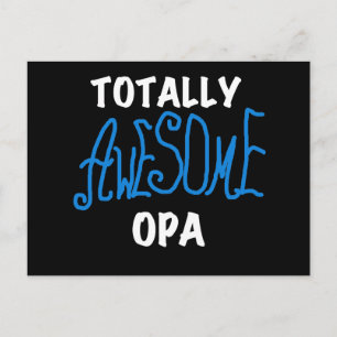 Carte Postale T-shirts et cadeaux Opa bleu absolument géniaux