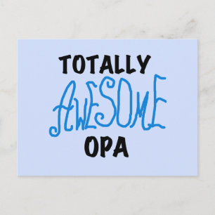 Carte Postale T-shirts et cadeaux Opa bleu absolument géniaux