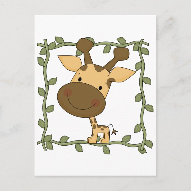 Carte Postale T-shirts et cadeaux pour bébé Giraffe (Devant)