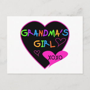 Carte Postale T-shirts et cadeaux pour filles de grand-mère de c