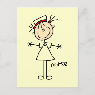 Carte Postale T-shirts et cadeaux pour infirmière simple bâton