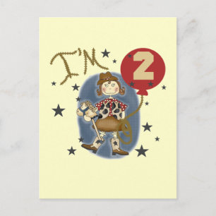 Carte Postale T-shirts et cadeaux pour la fille-fille 2e anniver