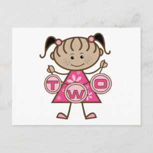 Carte Postale T-shirts et cadeaux pour la petite fille 2e annive