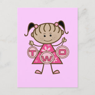 Carte Postale T-shirts et cadeaux pour la petite fille 2e annive