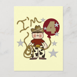 Carte Postale T-shirts et cadeaux pour le 4ème anniversaire de c
