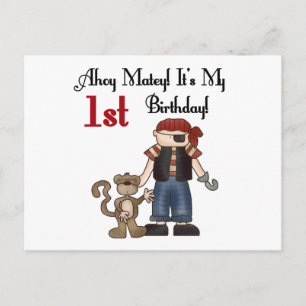 Carte Postale T-shirts et cadeaux pour le premier anniversaire d