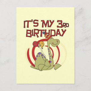 Carte Postale T-shirts et Cadeaux pour les 3 ans sur le thème de
