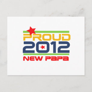 Carte Postale T-shirts et cadeaux Proud New Papa 2012