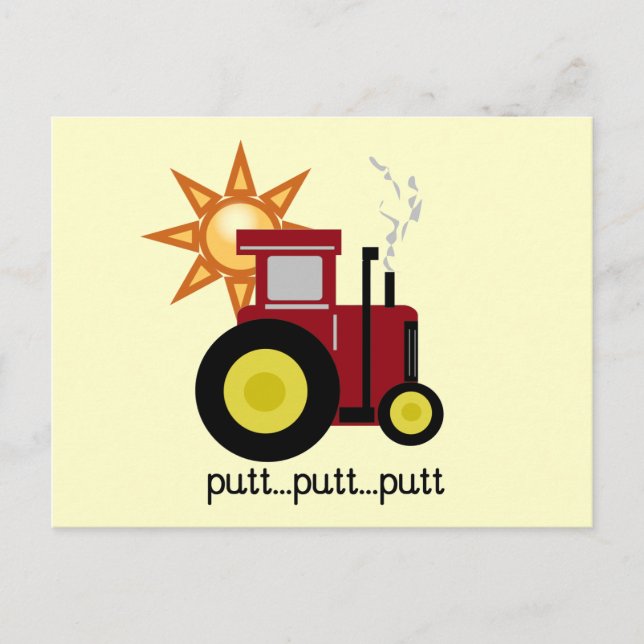 Carte Postale T-shirts et cadeaux Red Farm Tractor (Devant)