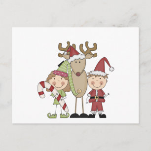 Carte Postale T-shirts et cadeaux Reindeer et Elves