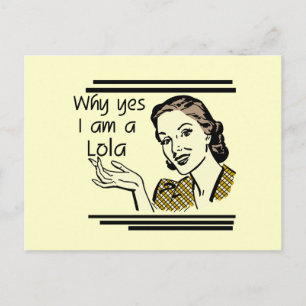 Carte Postale T-shirts et cadeaux Retro Lola