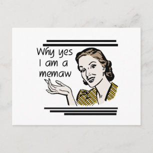 Carte Postale T-shirts et cadeaux Retro Memaw