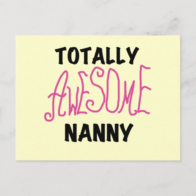 Carte Postale T-shirts et cadeaux rose Nanny absolument géniaux (Devant)