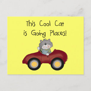 Carte Postale T-shirts et cadeaux rouges allants de voiture