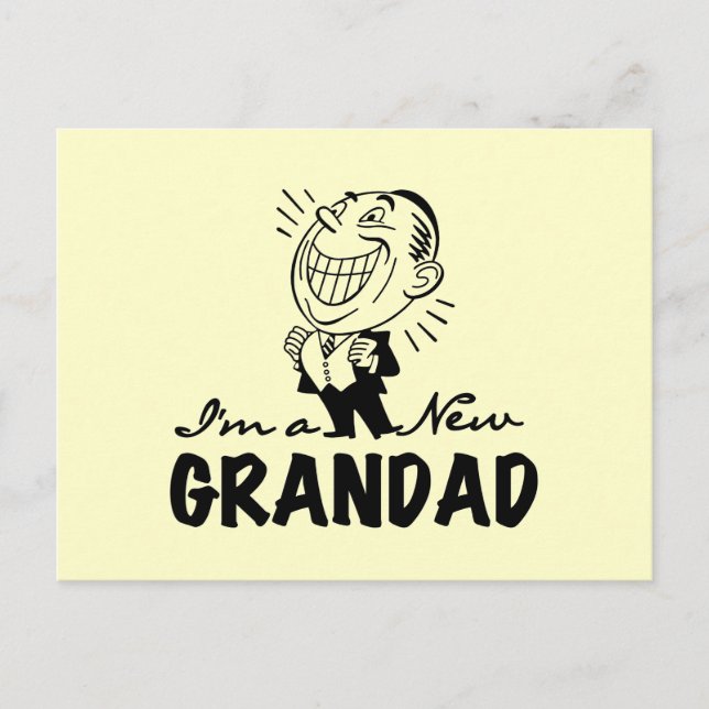 Carte Postale T-shirts et cadeaux Smiling New Grand-père (Devant)