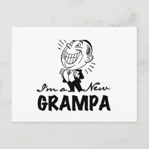 Carte Postale T-shirts et cadeaux souriants New Grampa