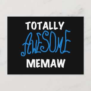Carte Postale T-shirts et Cadeaux Totalement Géniaux Memaw Bleu