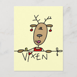 Carte Postale T-shirts et cadeaux Vixen Reindeer