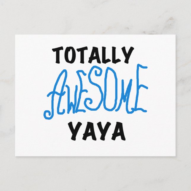 Carte Postale T-shirts et cadeaux Yaya totalement géniaux (Devant)