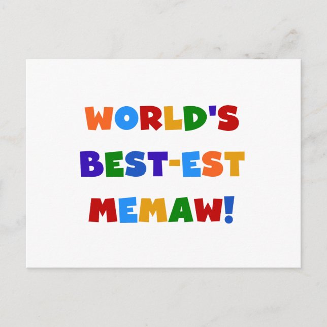 Carte Postale T-shirts lumineux de couleurs du Meilleur-est (Devant)