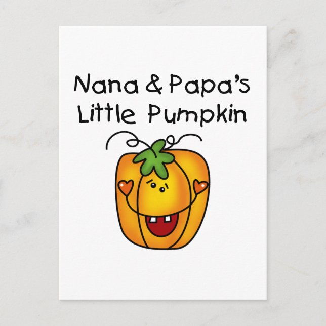Carte Postale T-shirts Nana et Papa's Little Citrouille (Devant)