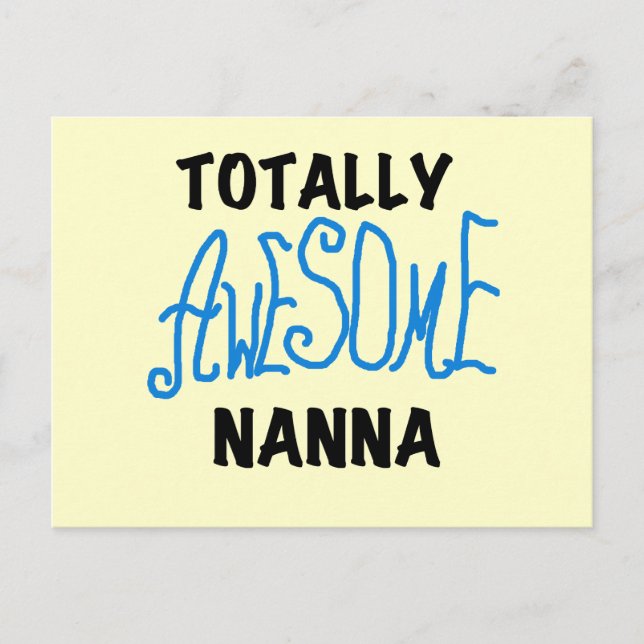 Carte Postale T-shirts Nanna Blue et GIfts absolument géniaux (Devant)