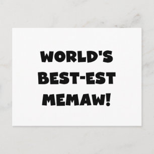 Carte Postale T-shirts noir et blanc du Meilleur-est Memaw du