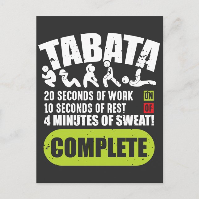 Carte Postale Tabata Workout Fitness Bootcamp Cardio (Devant)