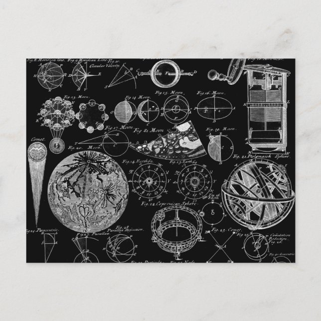 Carte Postale Table d'astronomie (Devant)