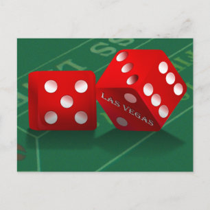Carte Postale Table de craps avec dés Las Vegas