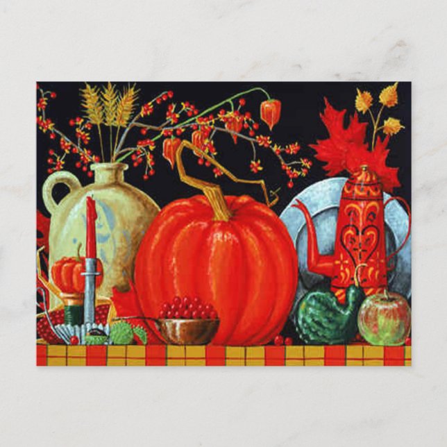 Carte Postale Table de fête d'automne (Devant)