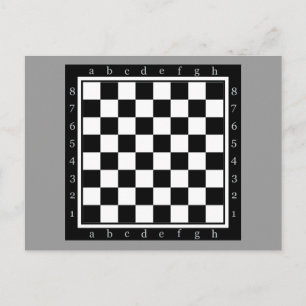 Carte Postale table d'échecs classique