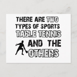 Carte Postale Table Tenins designs pour les amateurs de sport