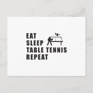 Carte Postale Table Tennis Paddle Ping Pong Répéter l'idée cadea