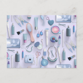 Carte Postale Table Vanité Bleue