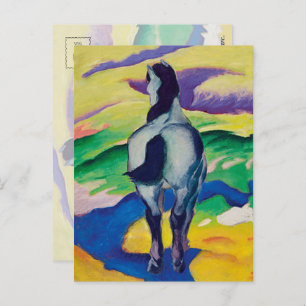 Carte Postale Tableau célèbre Cheval Bleu II par Franz Marc 